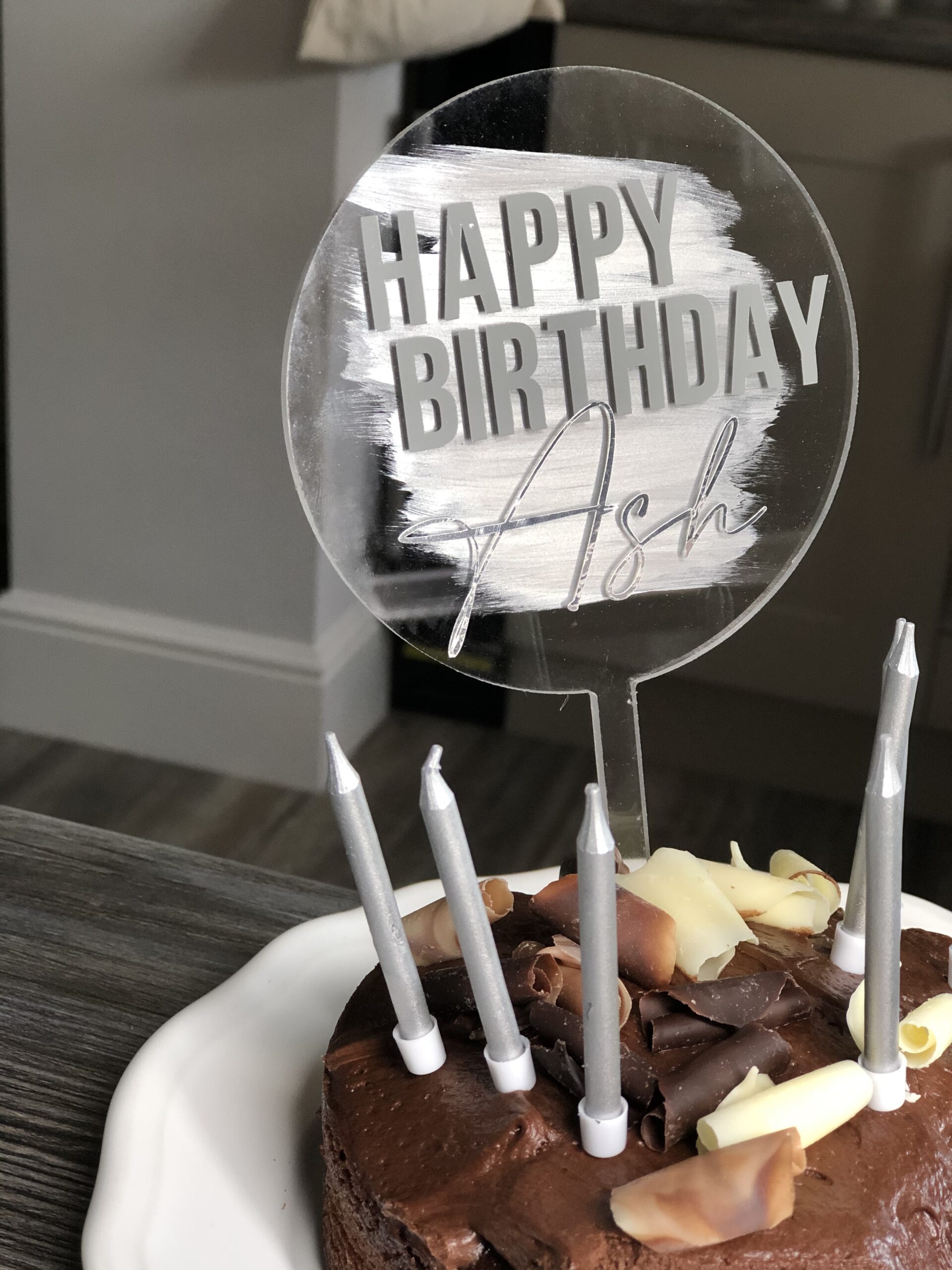 Personalised Acrylic Cake Topper - Lucie the Label